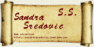 Sandra Sredović vizit kartica